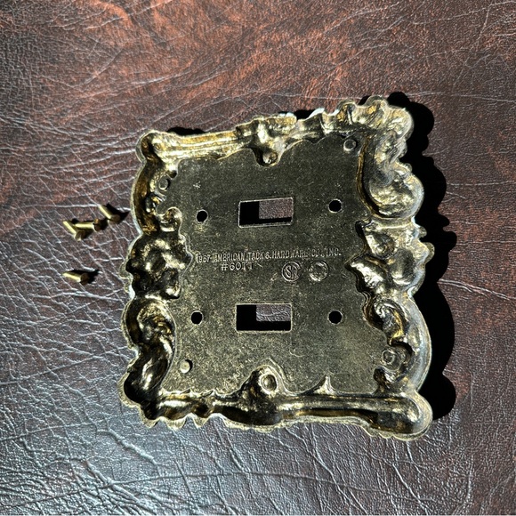 Amer Tac Metal Vintage Double Switch Plate Cover - Picture 2 of 2